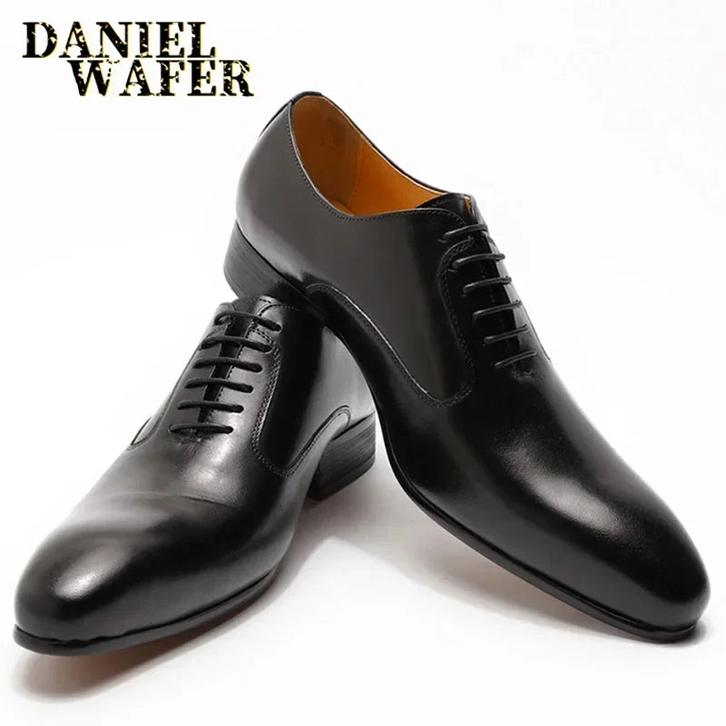 Chaussures Oxford en cuir à bout pointu – CLEVI Paris