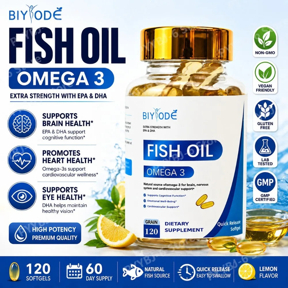 Oméga-3 citron, 120 capsules molles – CLEVI Paris