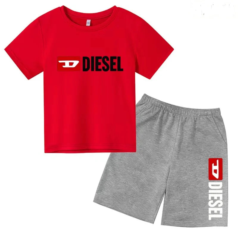 Ensemble enfant T-shirt à lettres et short – CLEVI Paris
