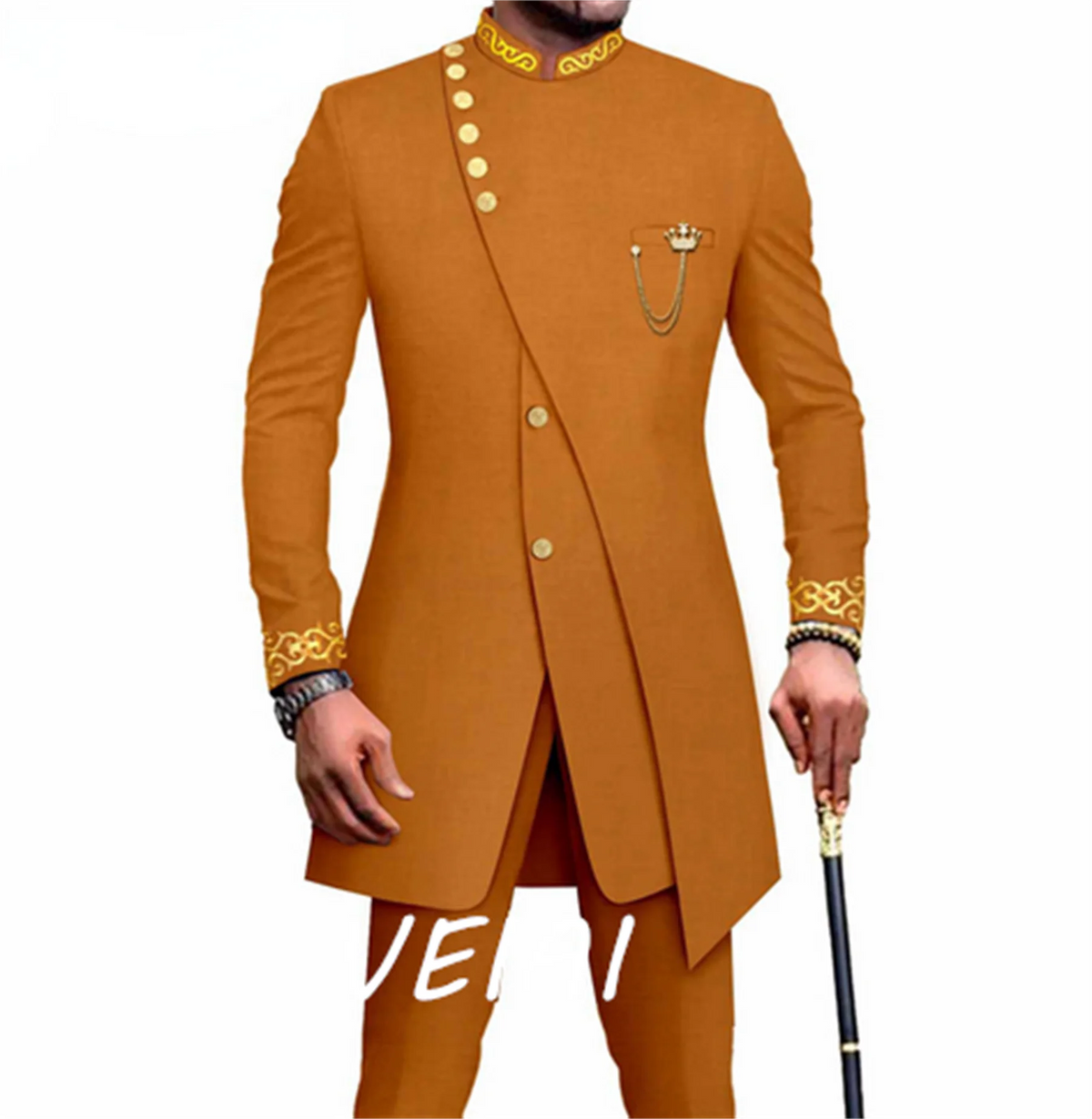 Costume 3 Pièces Homme Veste + Pantalon + Gilet Mariage Business Formel – Coton/Lycra Coupe Droite – 7 Coloris, XS à 5XL – CLEVI Paris
