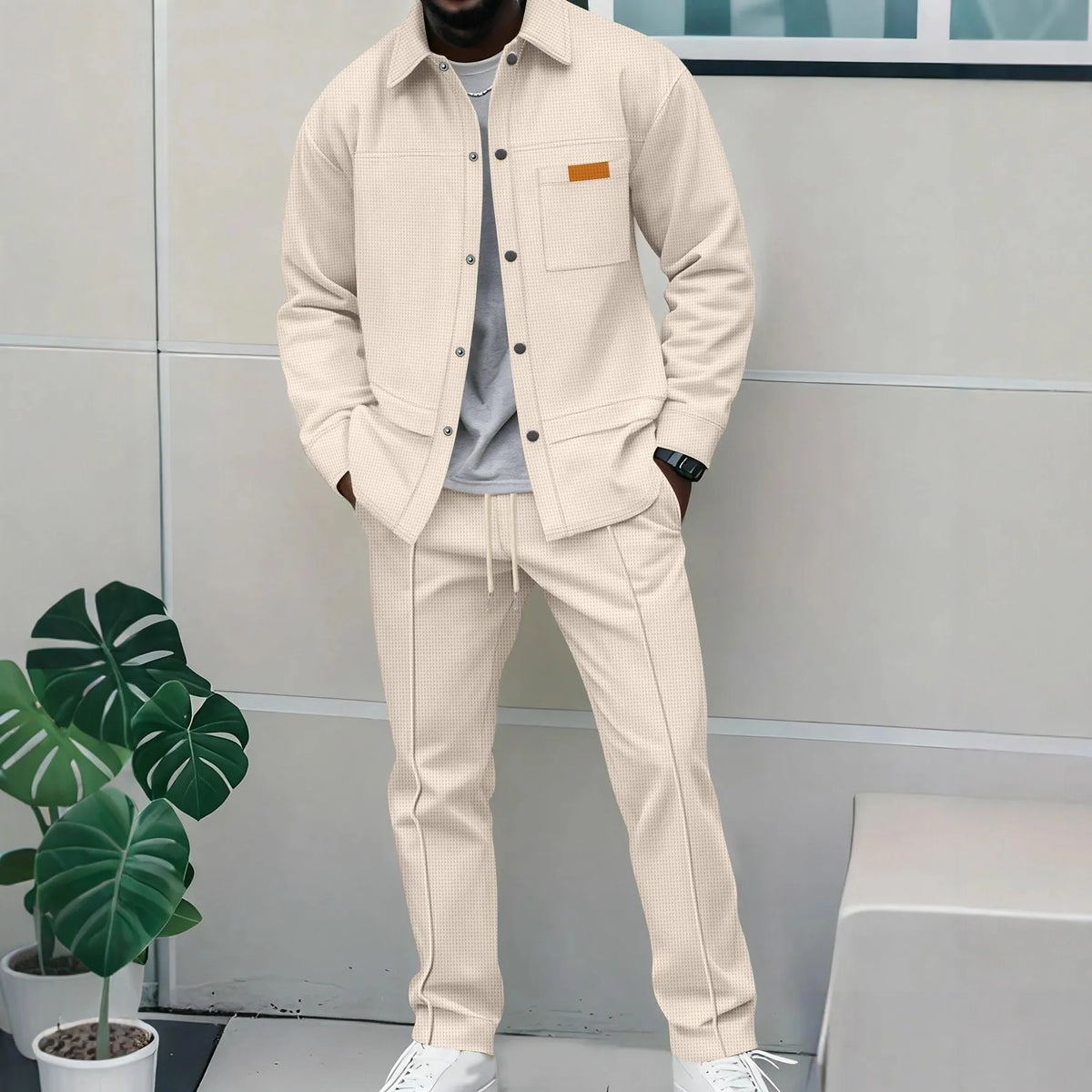 Ensemble Homme Gaufré 2 Pièces – CLEVI Paris