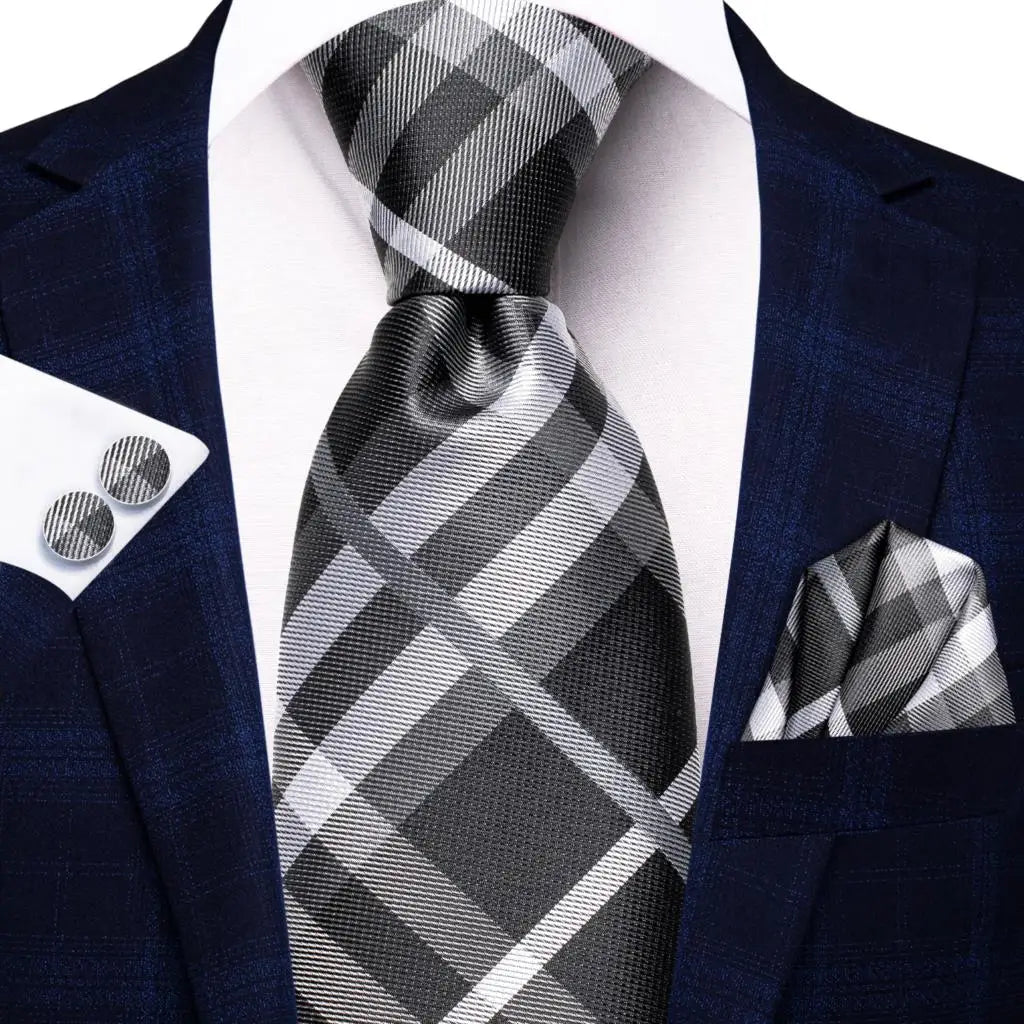 Ensemble Cravate à Carreaux Homme – CLEVI Paris