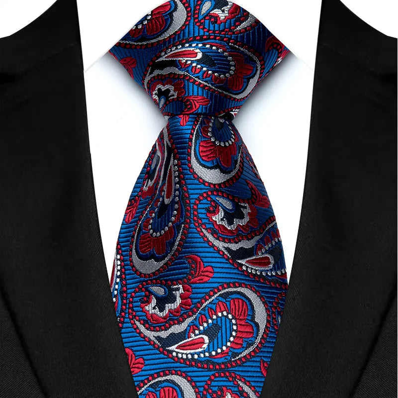 Cravate homme motif cachemire en polyester – CLEVI Paris