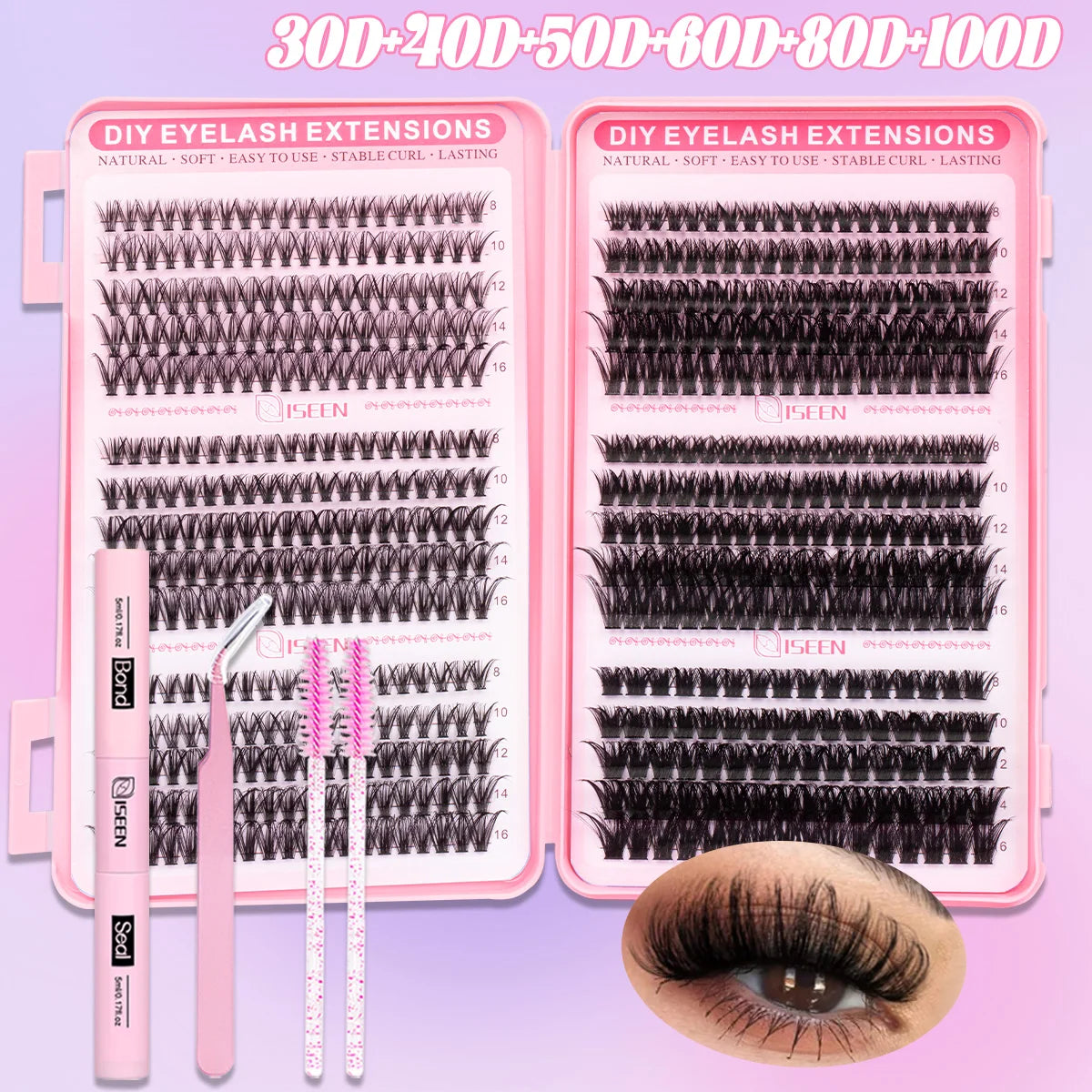 Kit de cils en grappes DIY ISEEN – CLEVI Paris
