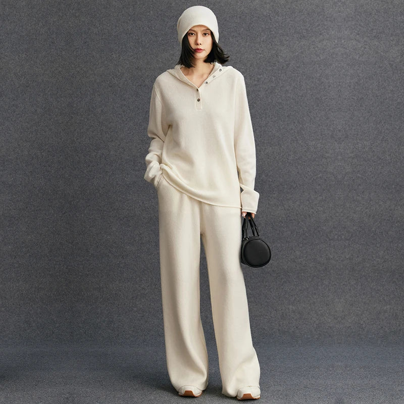 Pull à capuche ou pantalon cachemire femme – CLEVI Paris