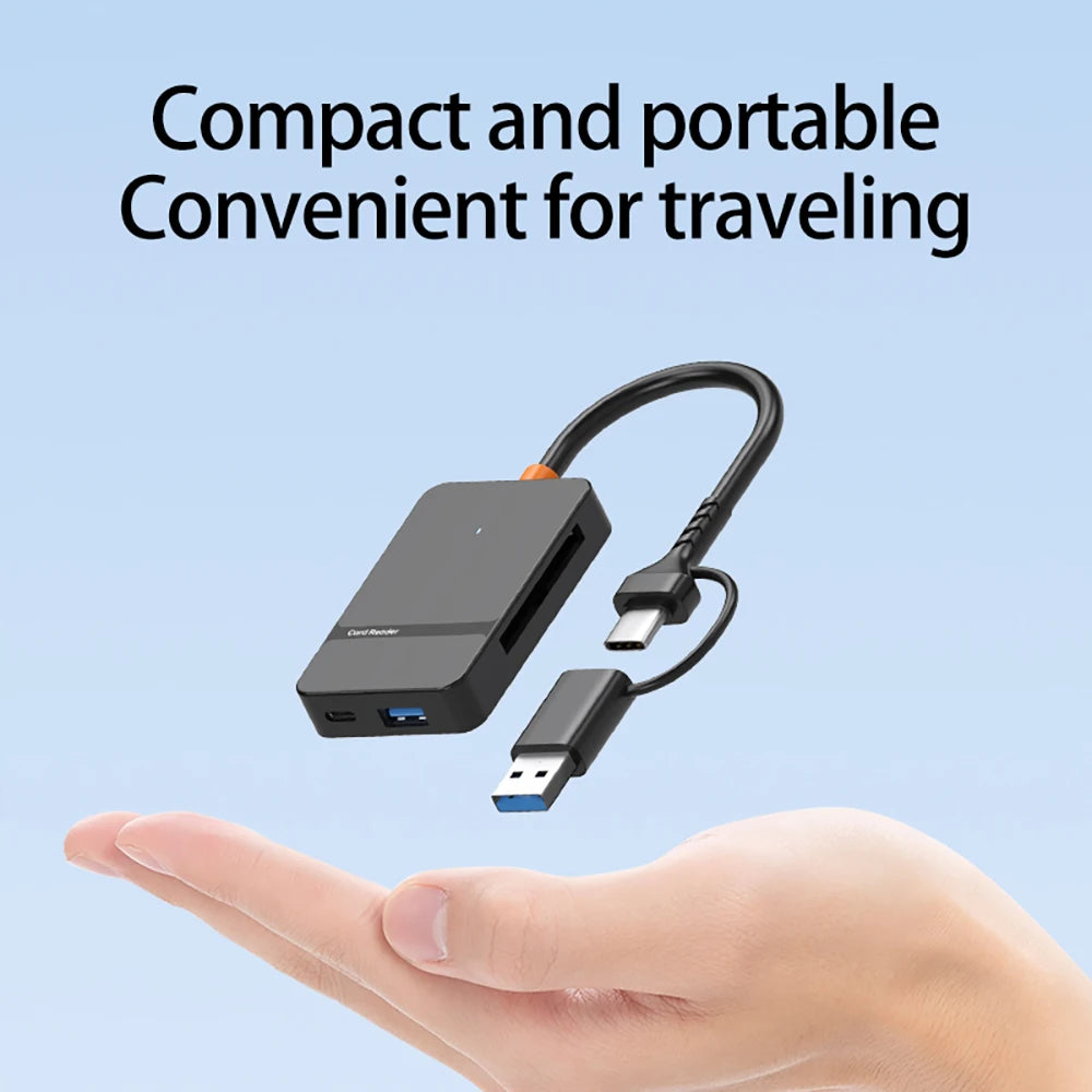 Lecteur de Cartes USB-C 6-en-1 ou 8-en-1 SD/TF/CF – CLEVI Paris