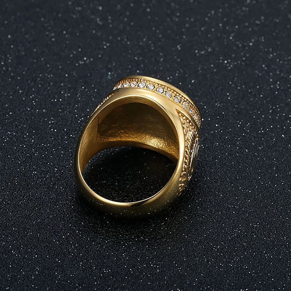 Bague Couronne Vintage Unisexe en Acier 316L – CLEVI Paris