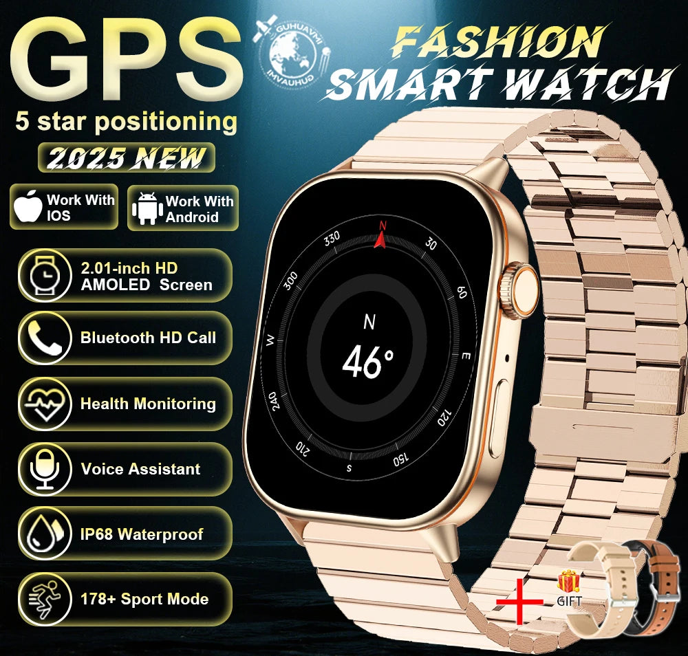 Montre connectée GUHUAVMI AMOLED 2,01 pouces – CLEVI Paris