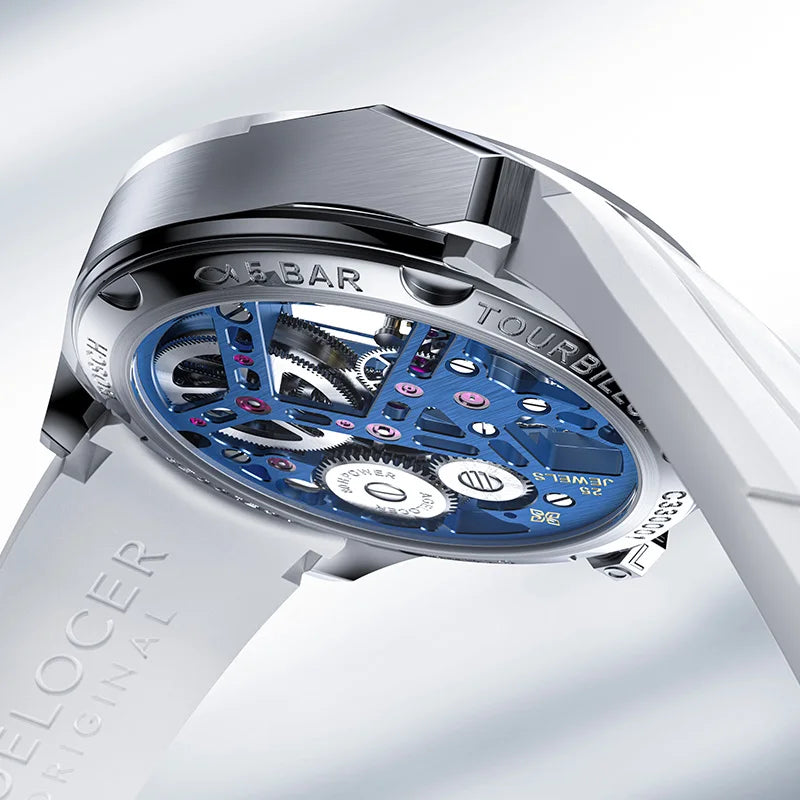 Montre Homme Flying Tourbillon Squelette Lunette Céramique 80h Agelocer Cal.A9001 Prix EID – CLEVI Paris