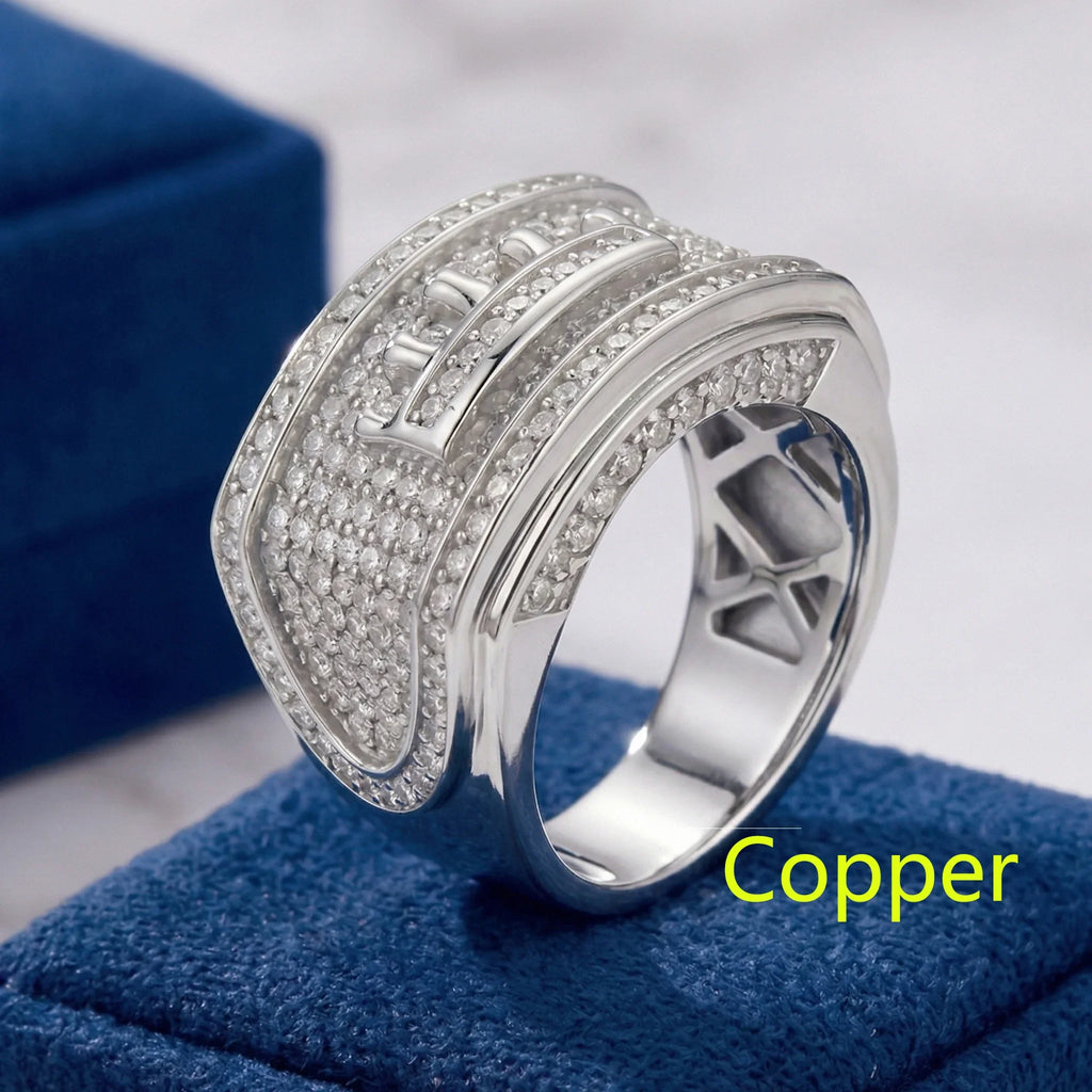 Bague Homme Moissanite Iced Out Hip Hop Halo – CLEVI Paris