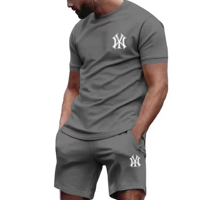 Ensemble 2 Pièces Homme T-shirt + Short Sport Été 2026 Running & Fitness – 12 Coloris, S à 4XL – CLEVI Paris