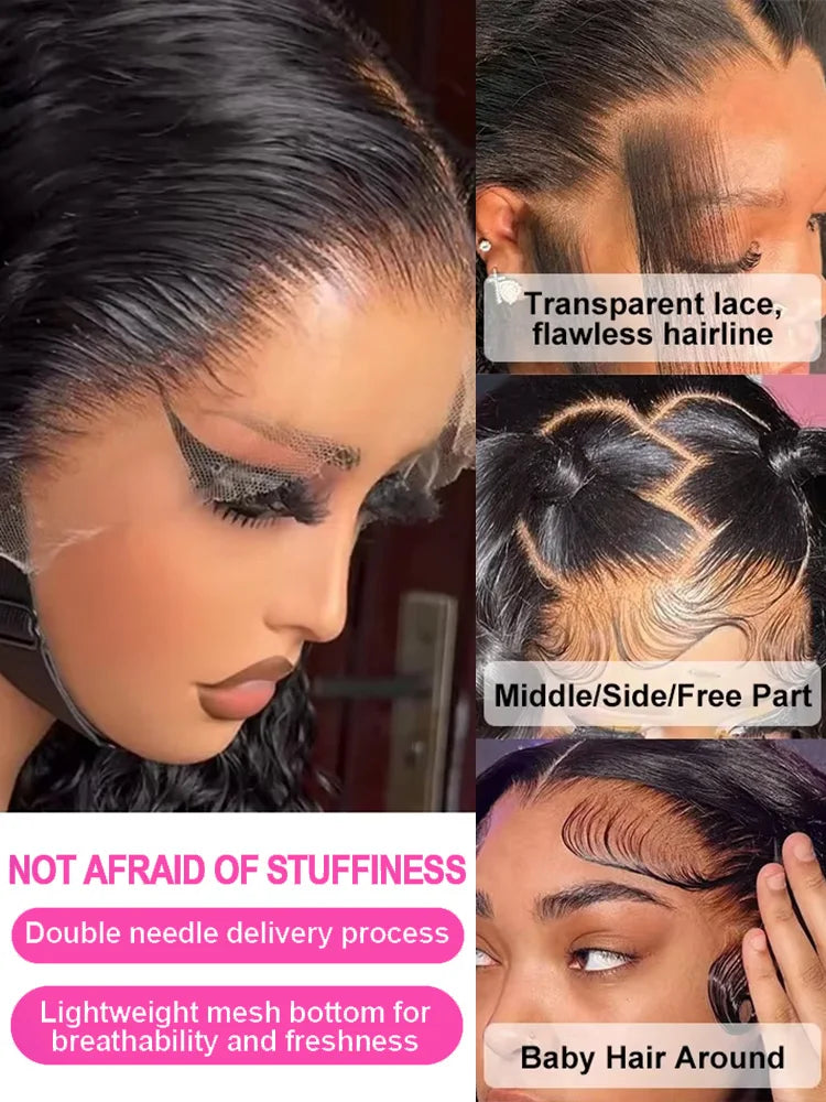 Perruque Deep Wave, cheveux humains – CLEVI Paris