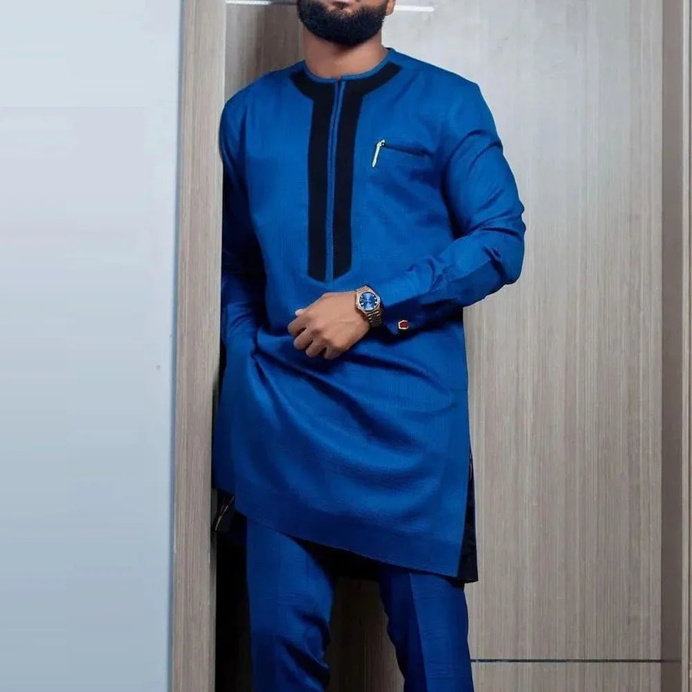 Costume Africain Homme 2 Pièces Kaftan – CLEVI Paris