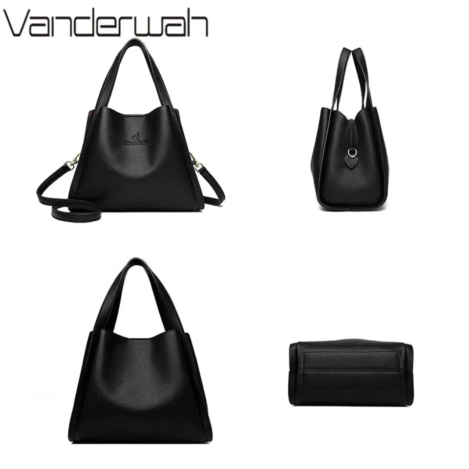 Sac Fourre-Tout Femme Cuir Microfibre 3 Modes de Port – CLEVI Paris