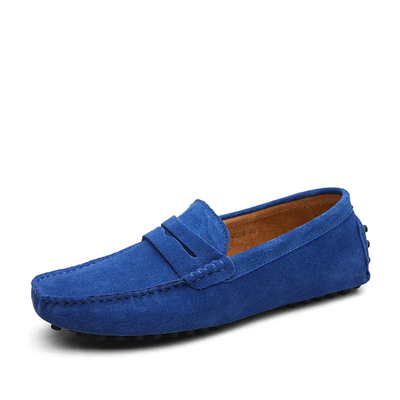Mocassins Daim Véritable Homme Slip-On Respirants | 10 Coloris, Tailles 38-49 – CLEVI Paris