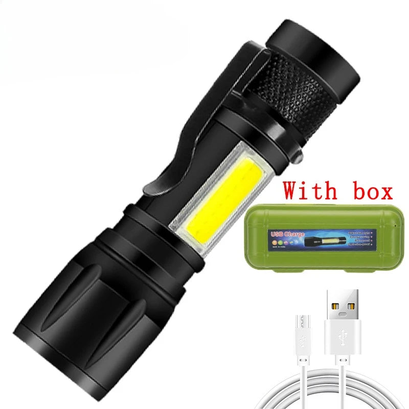 Lampe Torche LED 2000 Lumens Zoom Tactique Rechargeable USB-C – CLEVI Paris