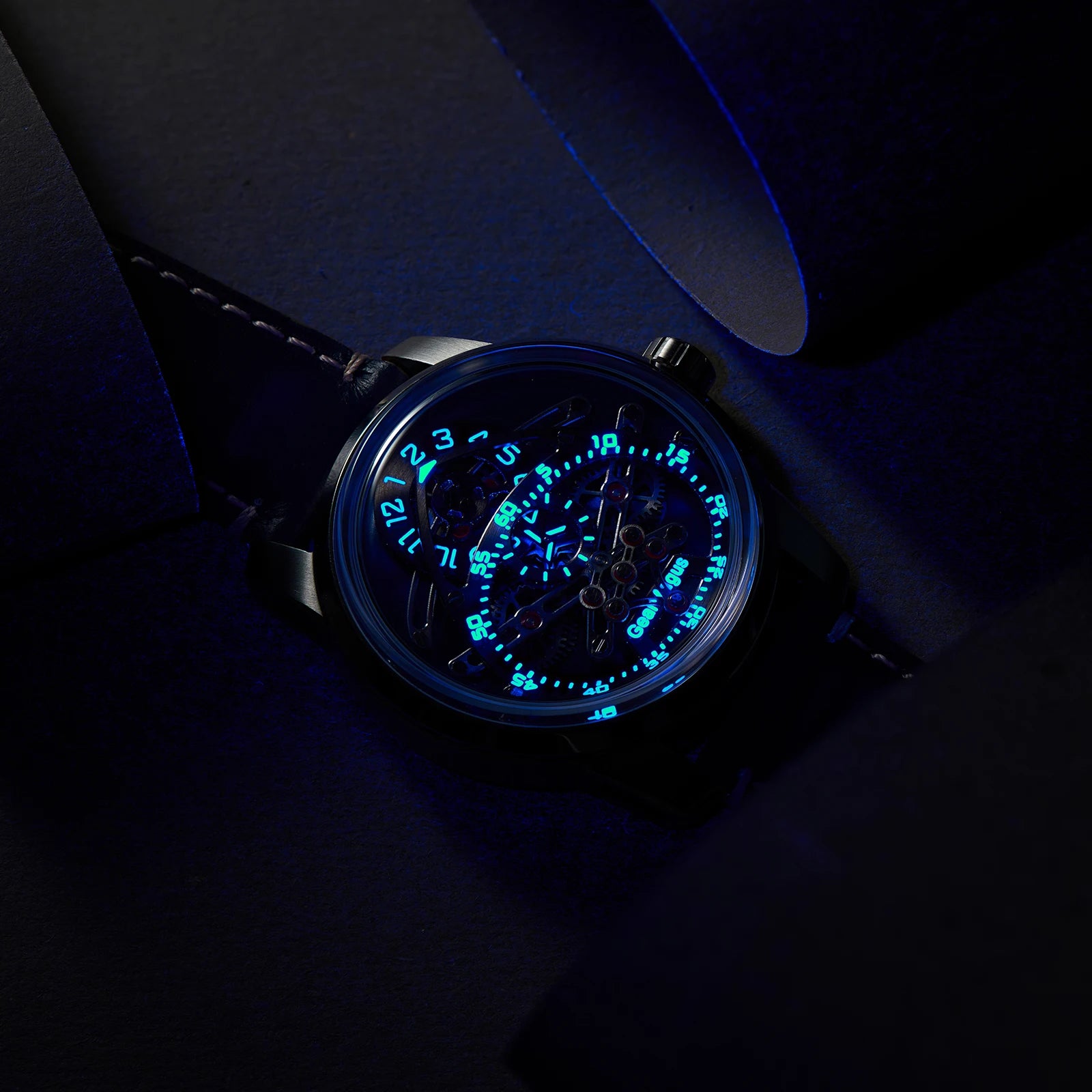 Montre Homme Automatique Aiguilles Télescopiques Calibre Suisse SW200 Oblvlo x GearMagus OBL-MGS – CLEVI Paris
