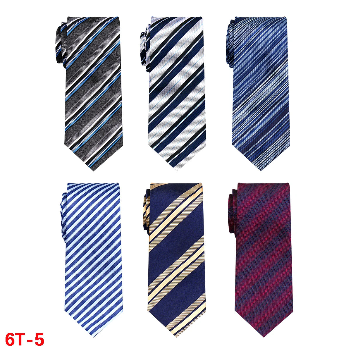 Lot de 6 cravates homme jacquard – CLEVI Paris