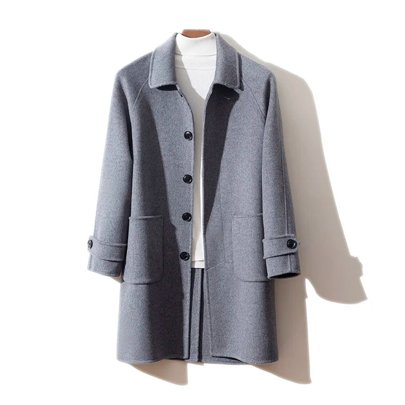 Manteau homme cachemire double face LZ-107 – CLEVI Paris