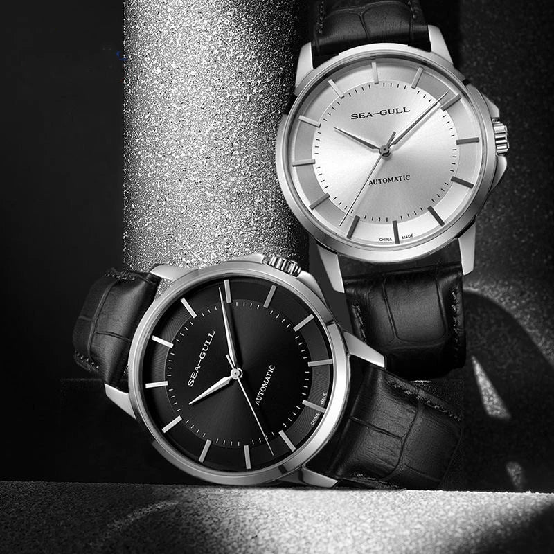 Montre Automatique Seagull Homme Saphir Cuir – CLEVI Paris