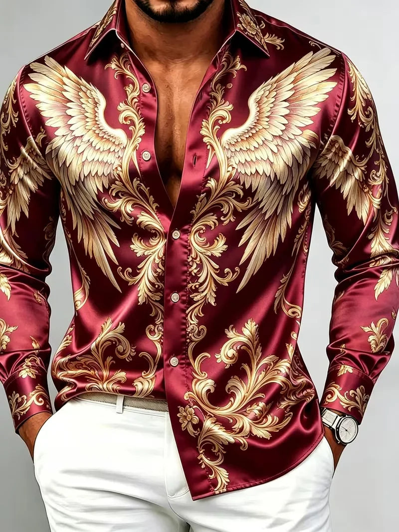 Chemise homme satinée ciel étoilé – CLEVI Paris