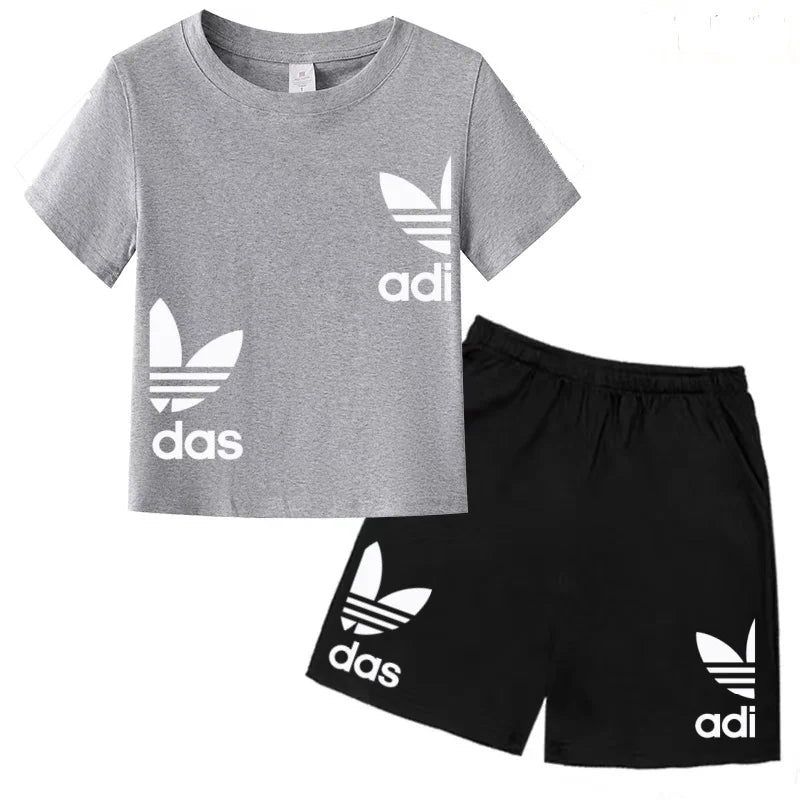 Ensemble enfant T-shirt à lettres et short – CLEVI Paris