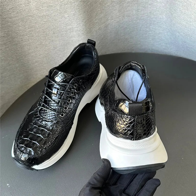 Sneakers basses homme noires à lacets – CLEVI Paris