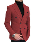 Blazer Croisé Homme en Laine Mélangée Style Tweed – CLEVI Paris