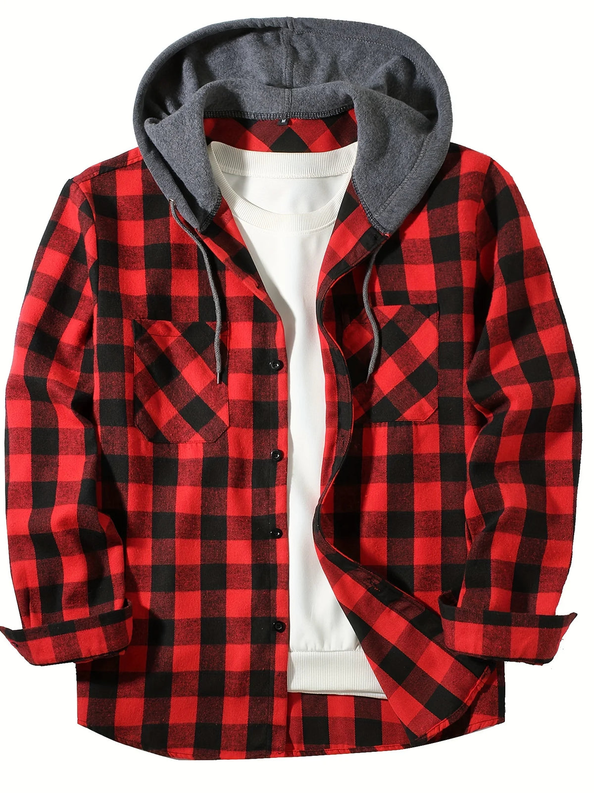 Chemise homme à capuche à carreaux – CLEVI Paris