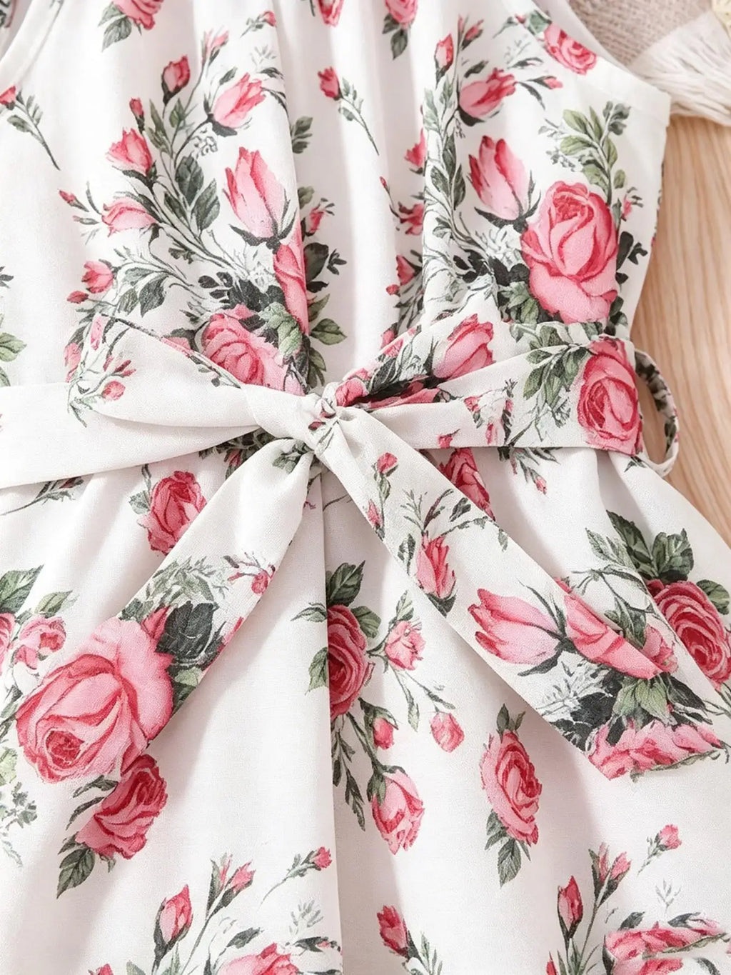 Robe fille fleurie à volants superposés – CLEVI Paris