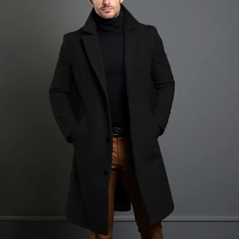 Manteau long boutonné homme – CLEVI Paris