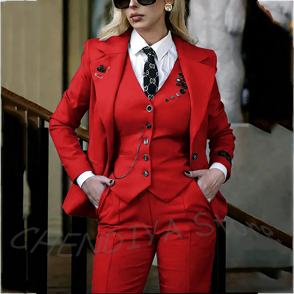 Tailleur pantalon femme à col châle – CLEVI Paris