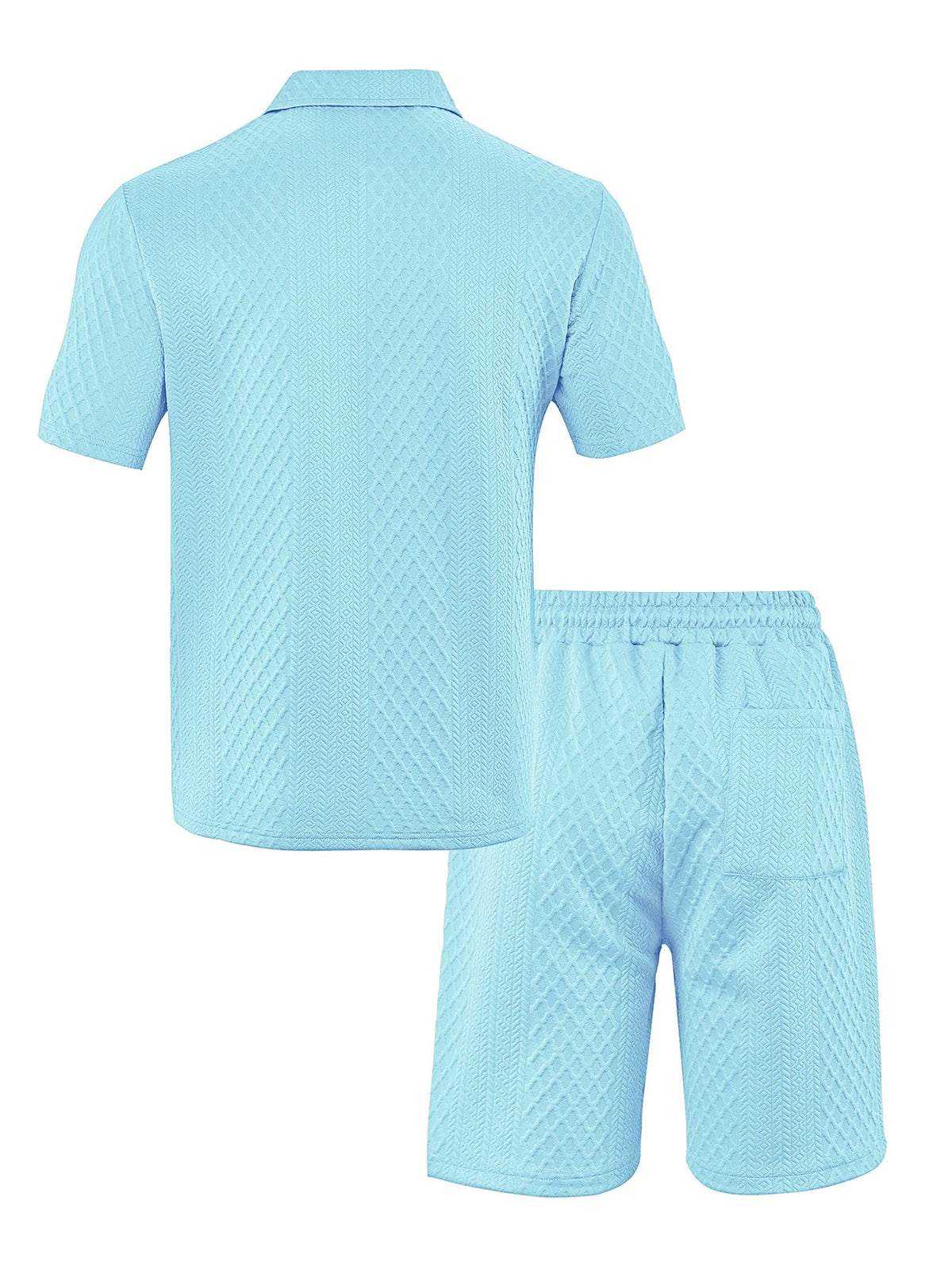 Ensemble Homme Polo Jacquard + Short Été Casual – CLEVI Paris
