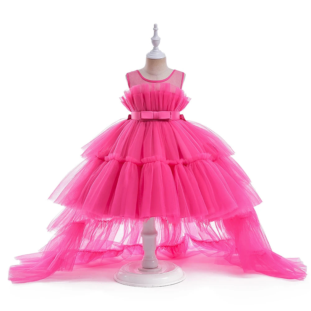 Robe fille en tulle T5353 – CLEVI Paris