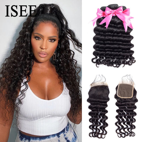 Bundles Loose Deep brésiliens avec closure 4x4 – CLEVI Paris