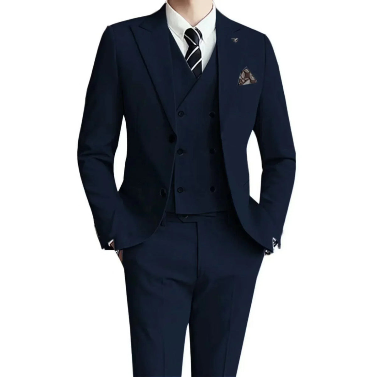 Costume homme 3 pièces uni, veste et gilet – CLEVI Paris