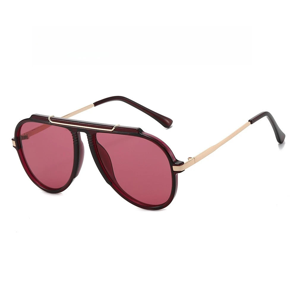 Lunettes de Soleil Oversize Pilot Dégradé Métal Unisexe – CLEVI Paris