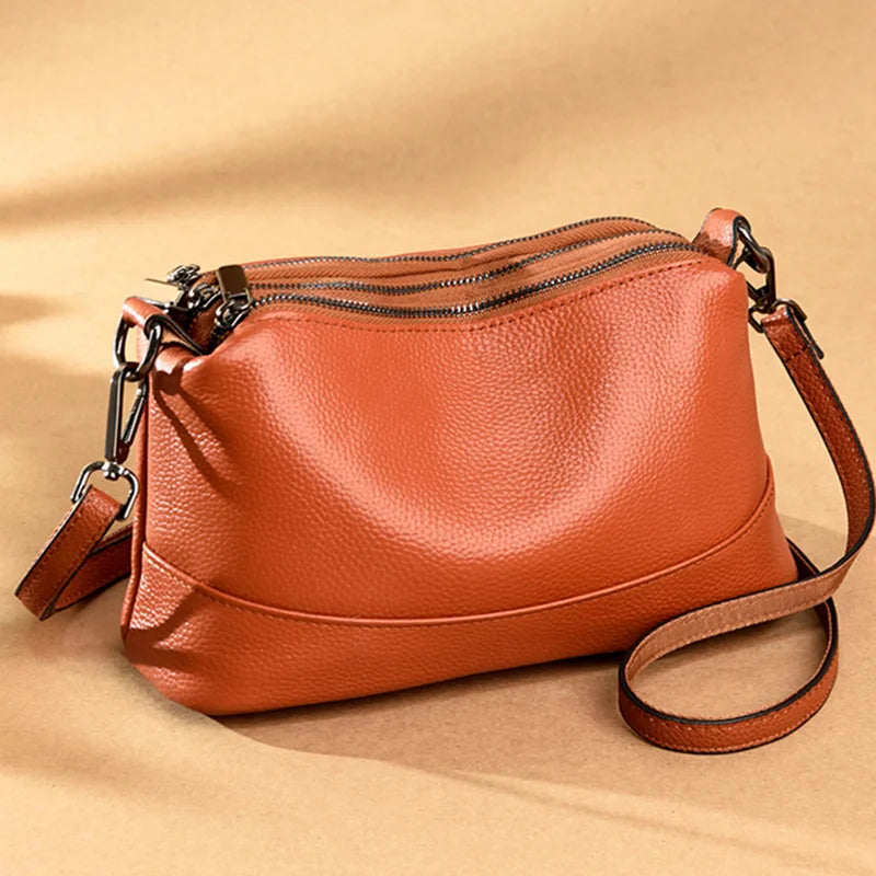 Sac bandoulière femme en cuir de vachette – CLEVI Paris