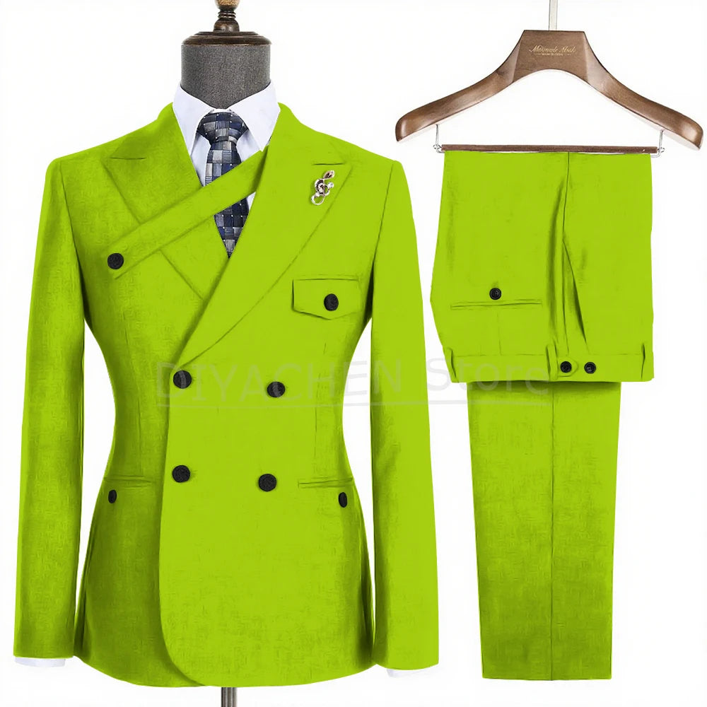 Costume homme croisé à revers pointus – CLEVI Paris