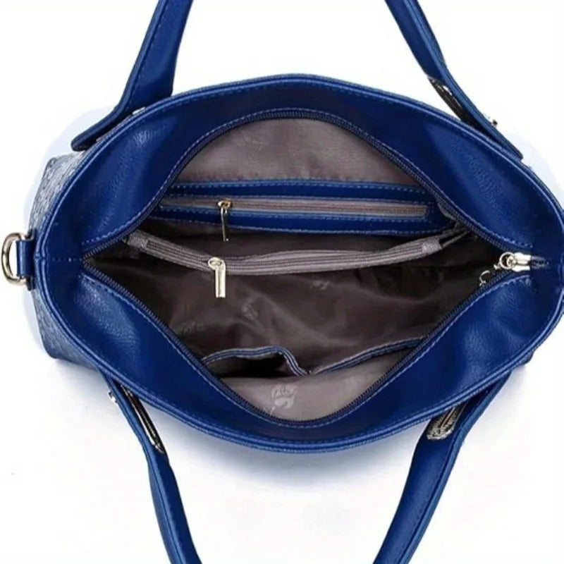 Coffret 4 Sacs Femme PU Gaufré Tote + Croisé + Portefeuille – CLEVI Paris