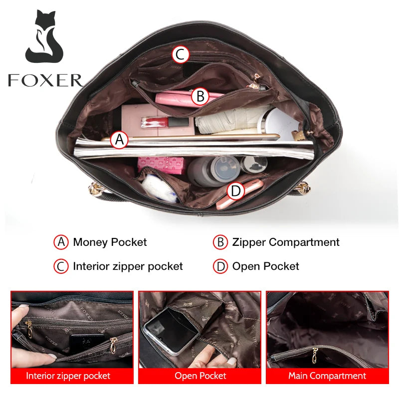 Sac à Main Femme Cuir Véritable Résistant Grande Capacité – CLEVI Paris