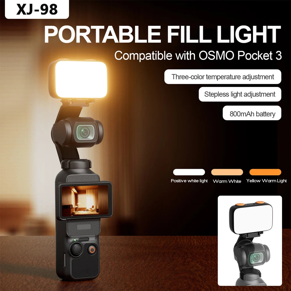 Lampe LED XJ-98 pour Osmo Pocket 3 – CLEVI Paris
