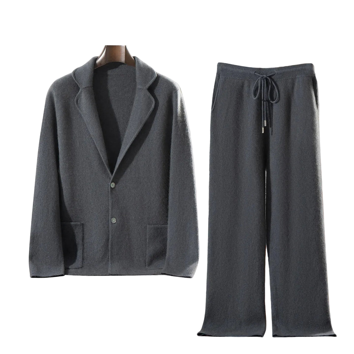 Ensemble homme en cachemire cardigan pantalon – CLEVI Paris