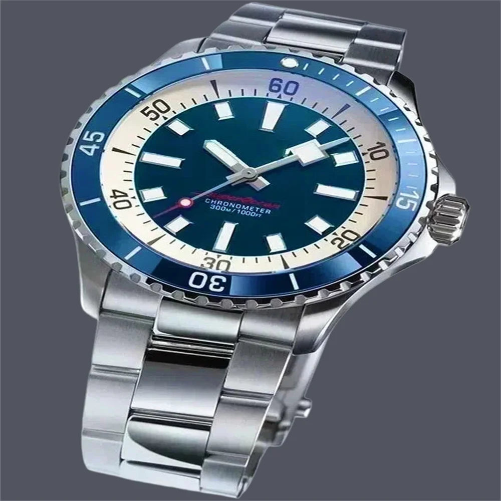 Montre Homme Automatique Luxe Acier Verre Saphir Couronne Vissée Cytupr – CLEVI Paris