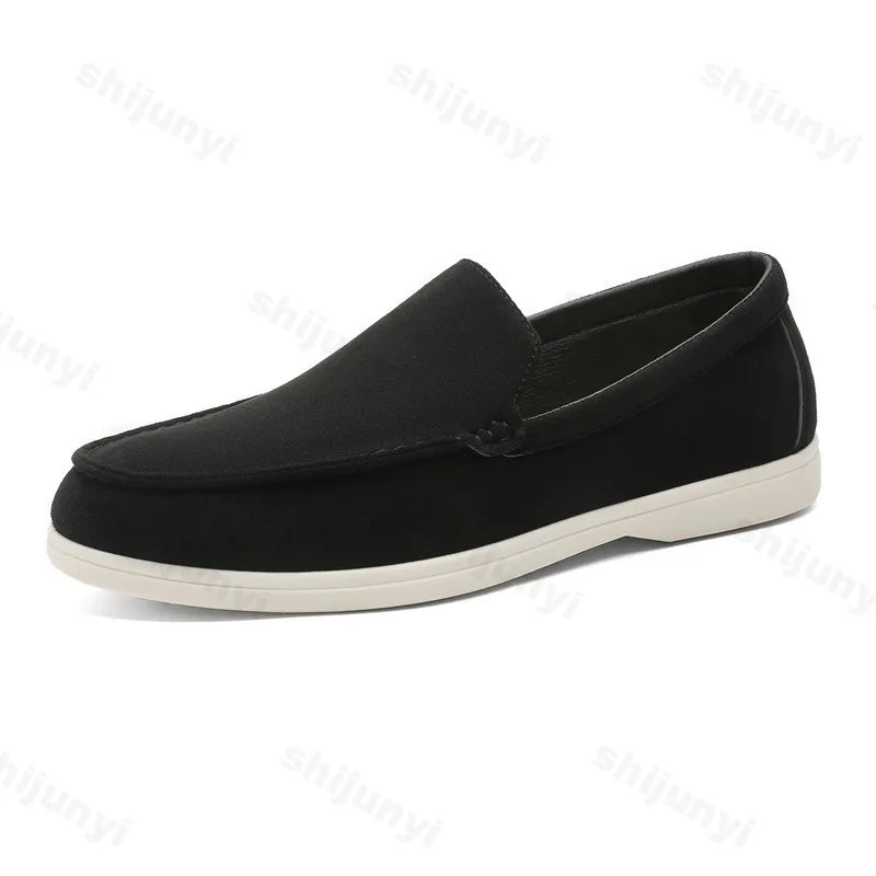 Mocassins homme en daim à enfiler – CLEVI Paris