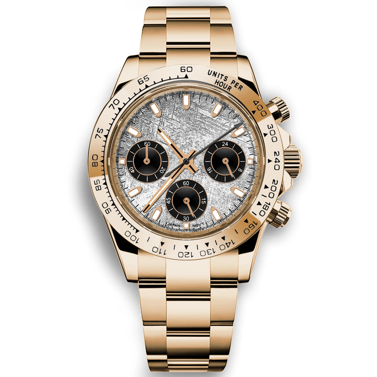 Montre Chronographe Homme Corgeut 39MM Quartz Seiko VK63 Acier Saphir Étanche 50M – CLEVI Paris