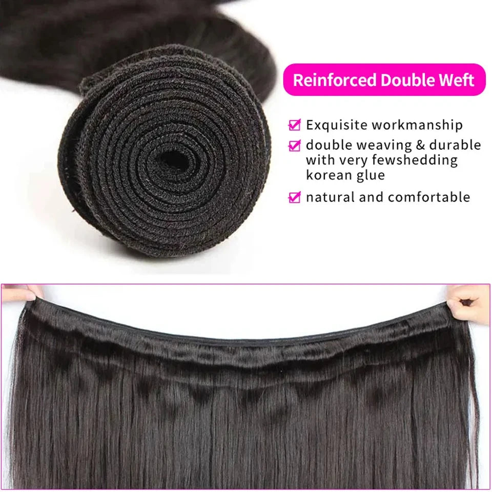 Extensions Cheveux Humains Brésiliens Lisses Bone Straight 12A Remy Hair – CLEVI Paris