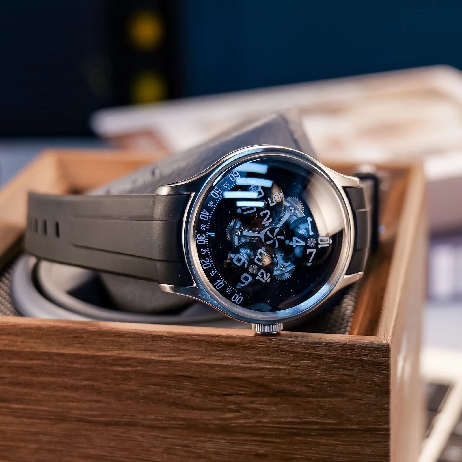 Montre Homme Automatique Trisome Étoile Planète Super Lumineux Oblvlo – CLEVI Paris