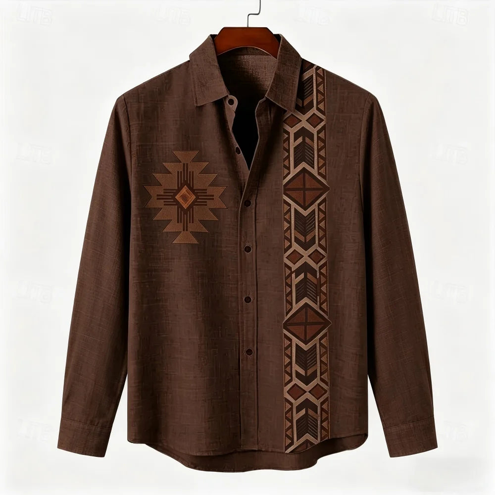 Chemise homme en lin imprimée – CLEVI Paris
