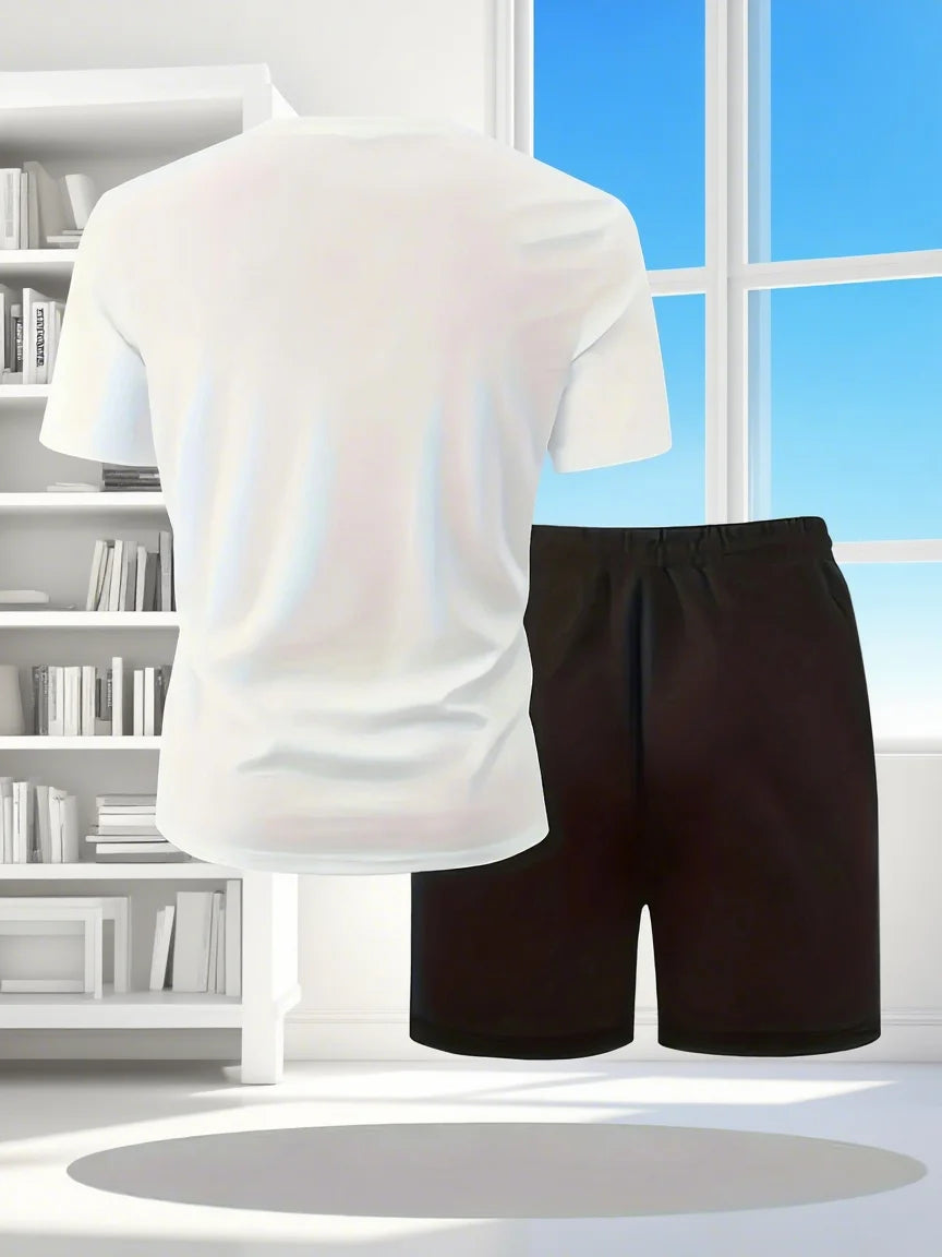 Ensemble homme uni t-shirt et short – CLEVI Paris
